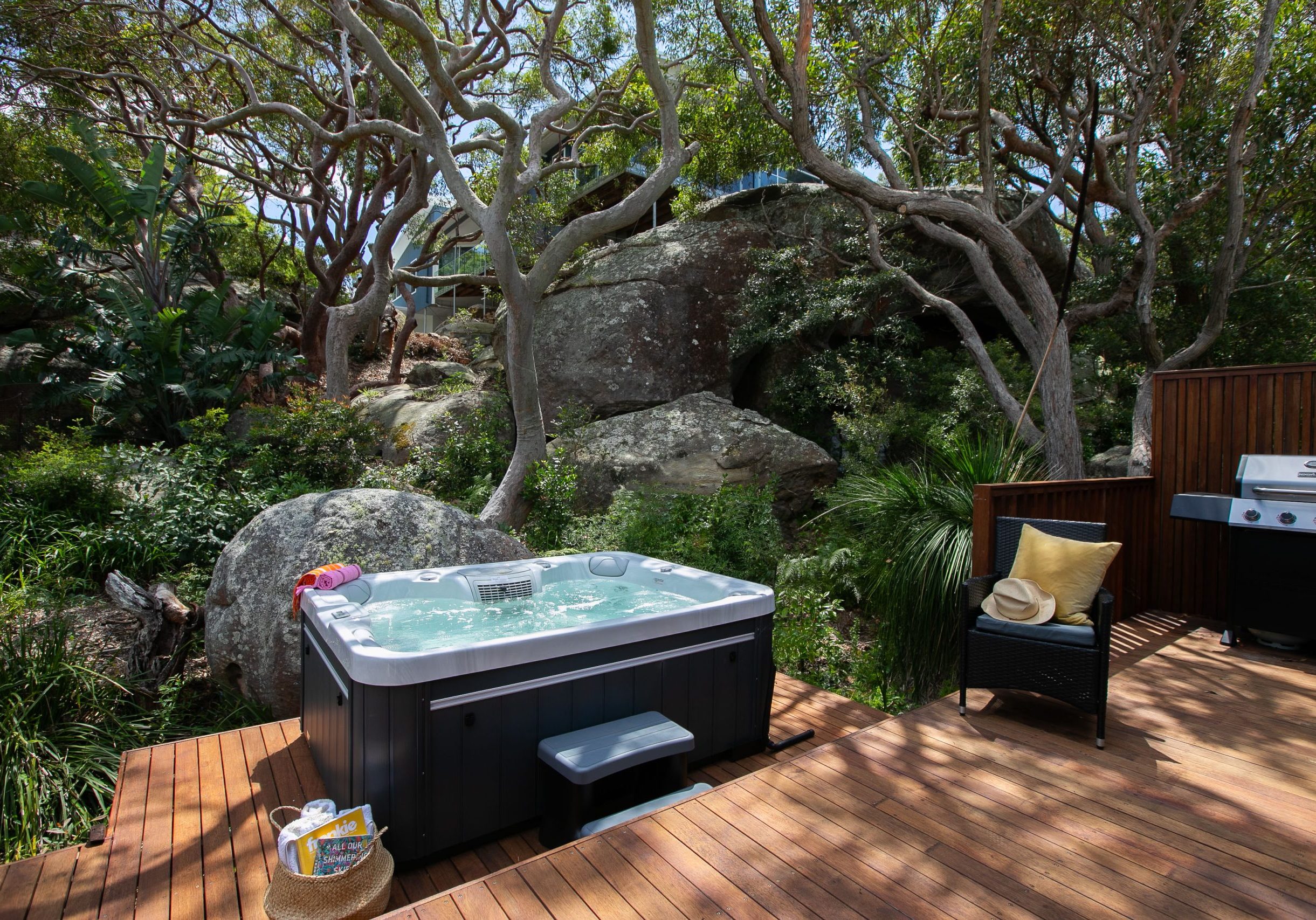 4H6A0729 Hot tub under trees